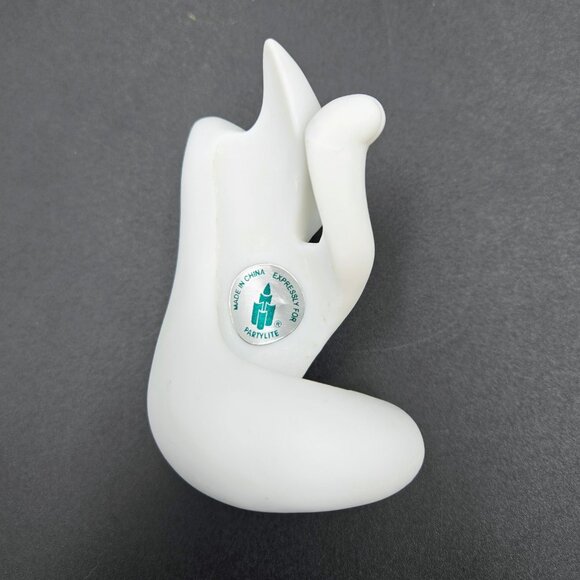 PartyLite Ghost Candle Huggers Halloween P7026 Taper Ceramic White Read - Picture 8 of 14